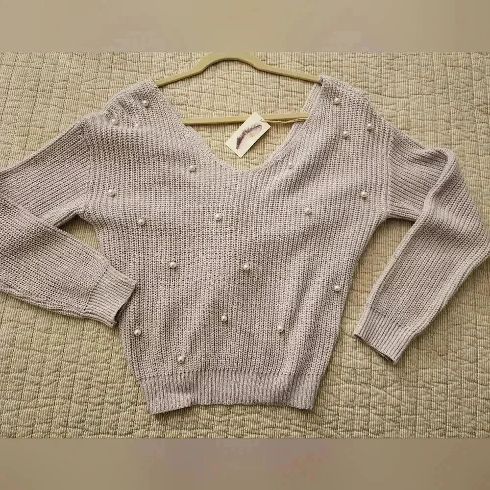 NWT Jessica Simpson Pearl knit sweater - Picture 3 of 7